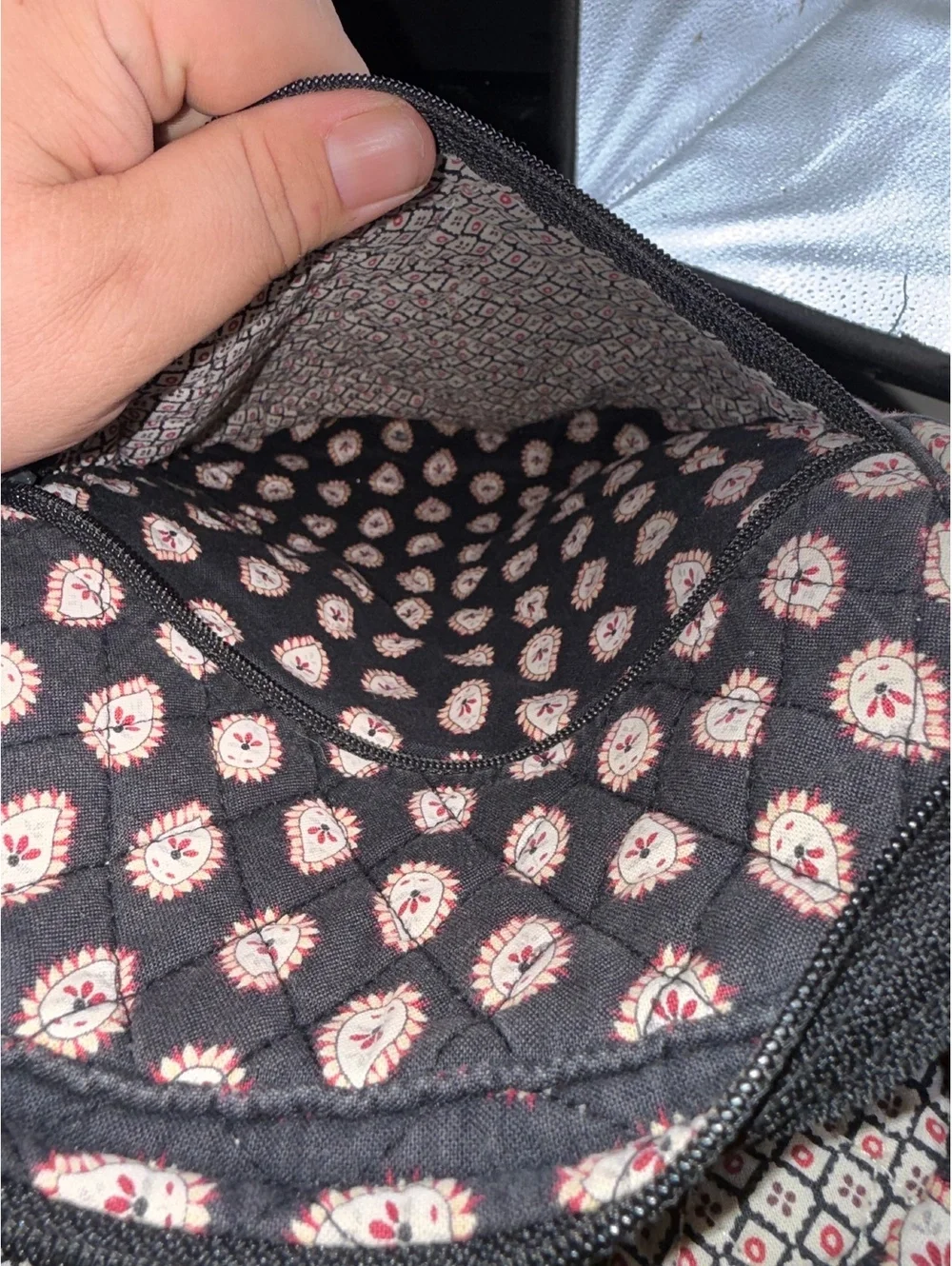 Vera Bradley Quilted Fabric Backpack with Floral Pattern